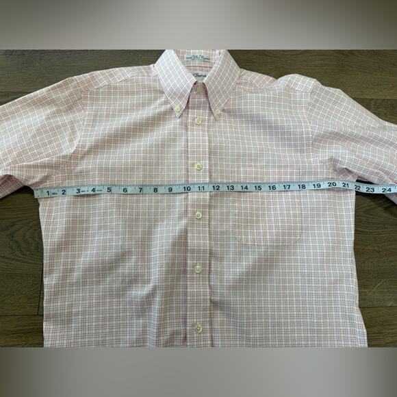 Paul Fredrick Non Iron Easy Care 100% Cotton Pinpoint Button Up Shirt Size 14.5 - Picture 7 of 8